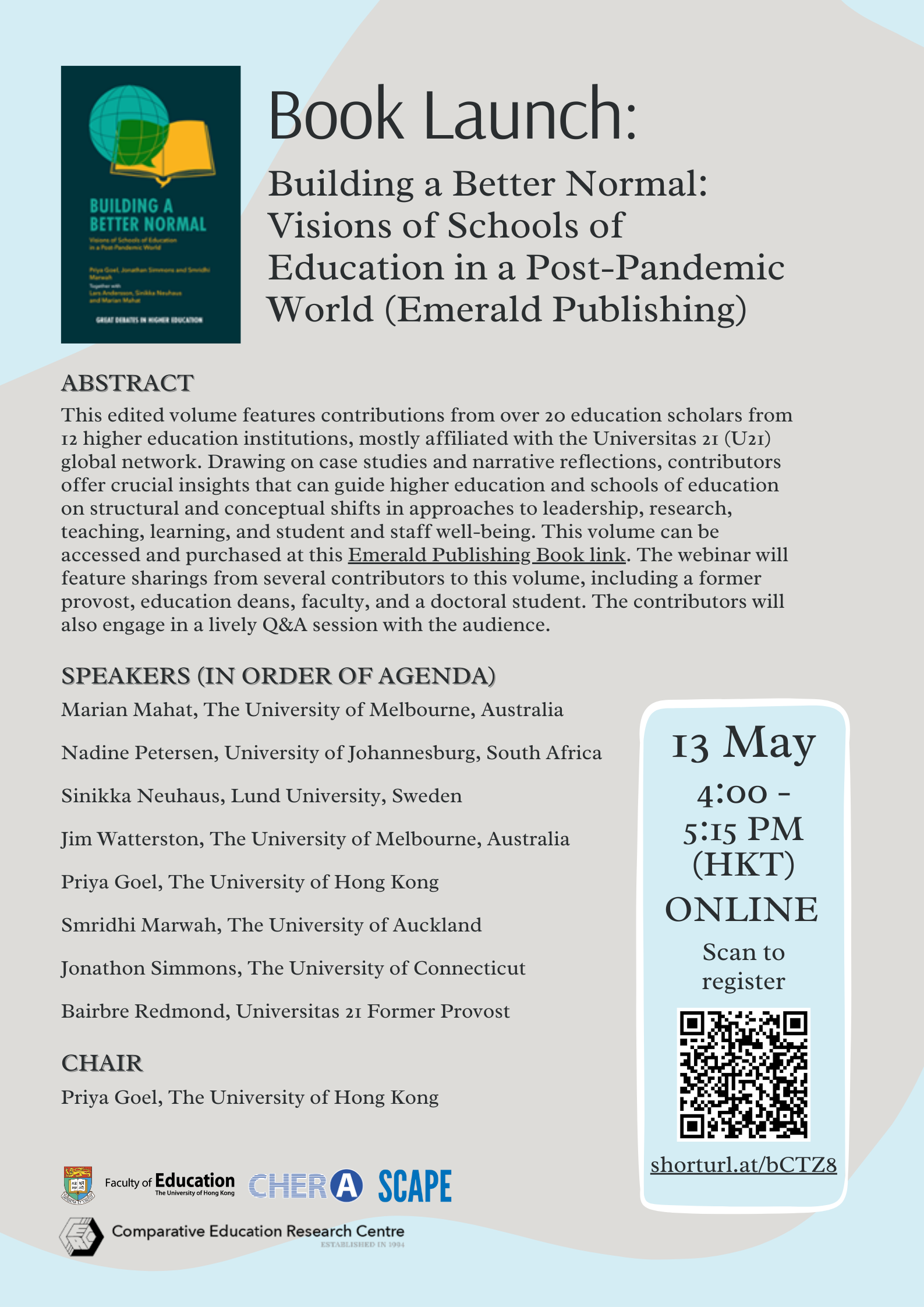 [Full Video Available] Book Launch: Building a Better Normal: Visions of Schools of Education in a Post-Pandemic World (Emerald Publishing)