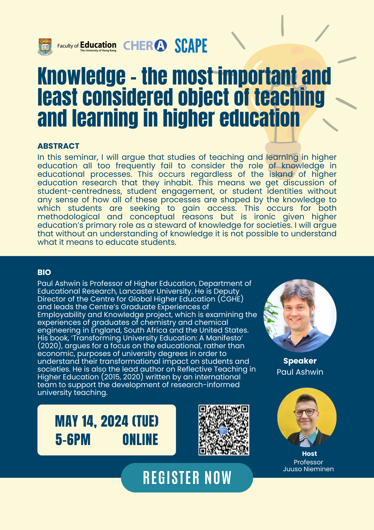 [Full Video Available] Knowledge – The Most Important and Least Considered Object of Teaching and Learning in Higher Education
