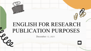 English for Research Publication Purposes