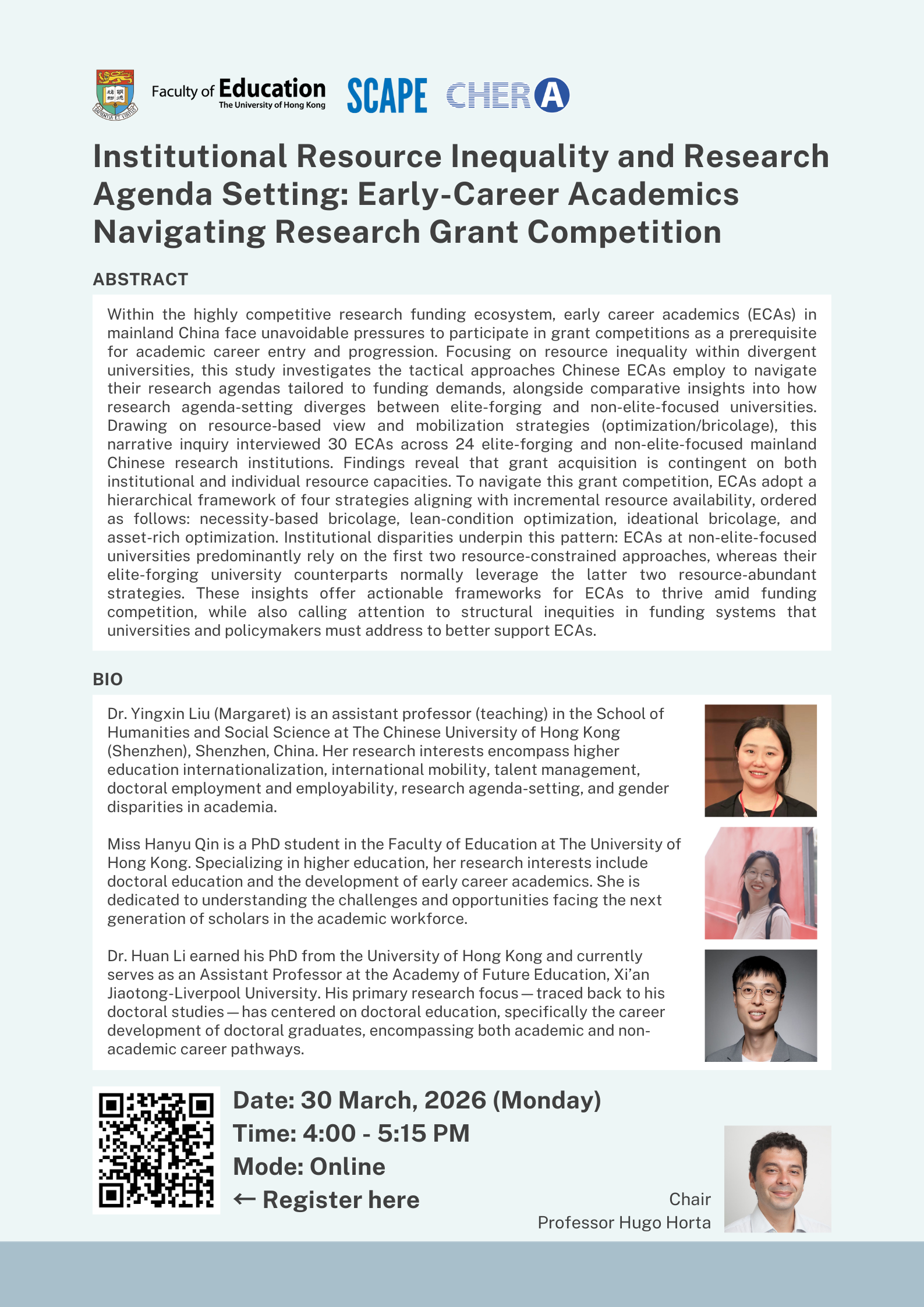 Institutional Resource Inequality and Research Agenda Setting: Early-Career Academics Navigating Research Grant Competition